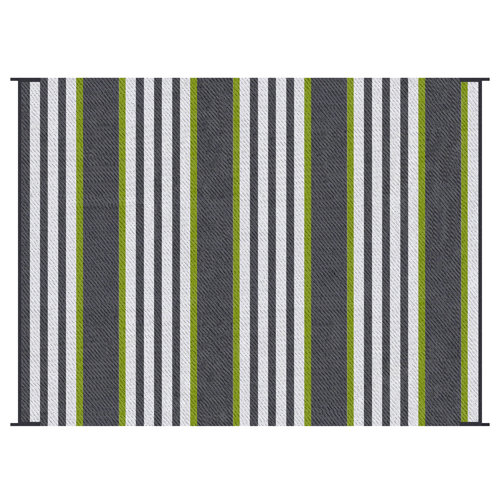 Ebern Designs Audun Machine Braided Gray/Green/White Indoor/Outdoor Rug
